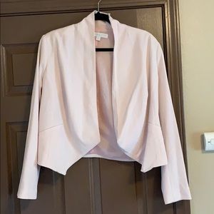 Pink hi-low blazer